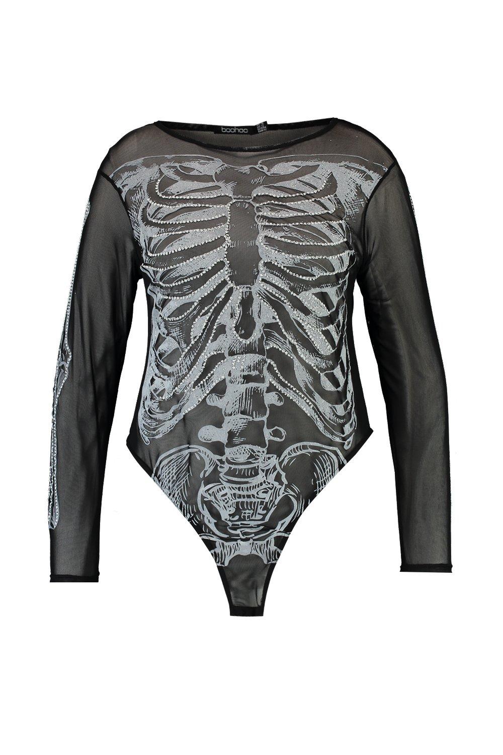 mesh skeleton bodysuit