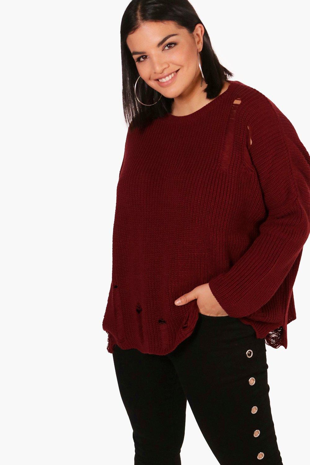 boohoo plus sweaters