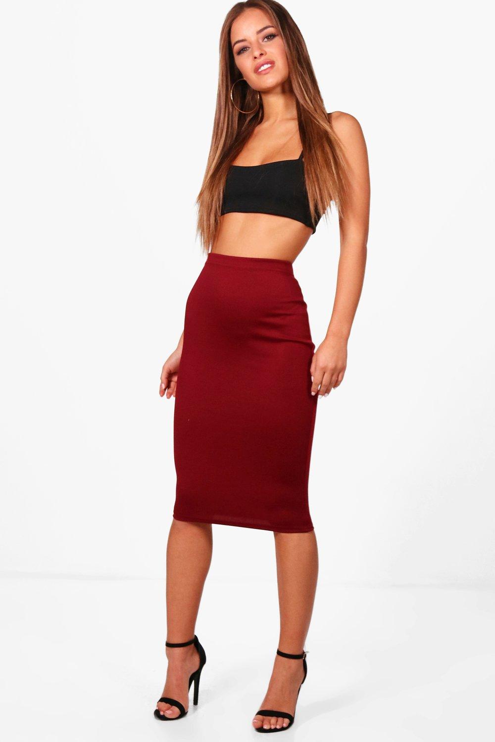 mid length bodycon skirt