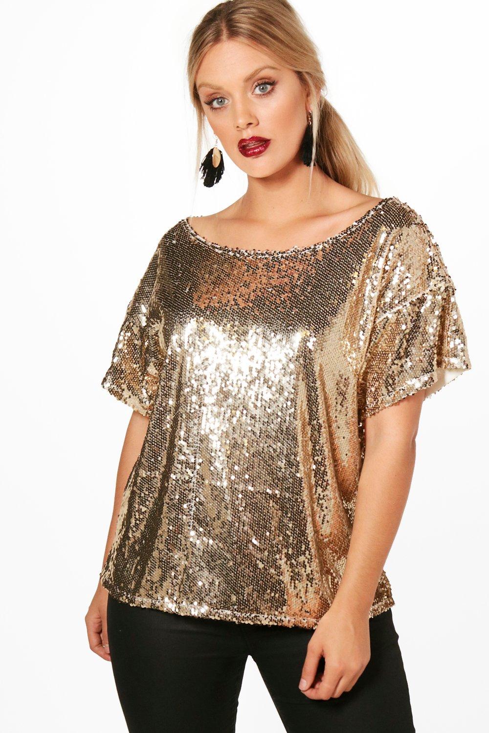 oversized sequin top