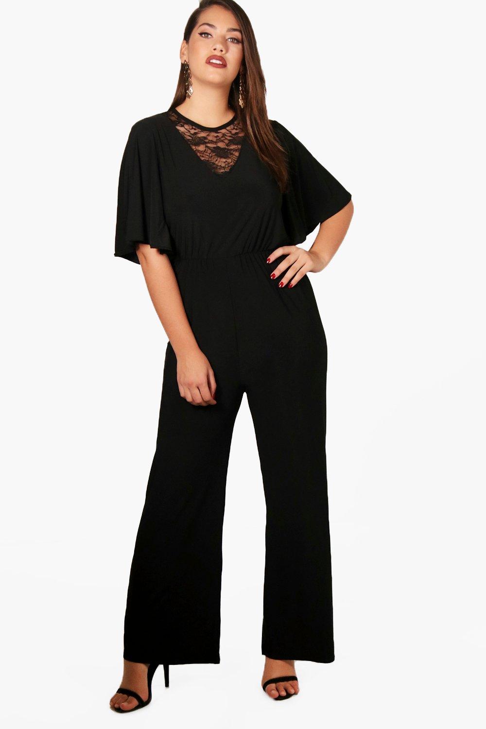 boohoo lace jumpsuit