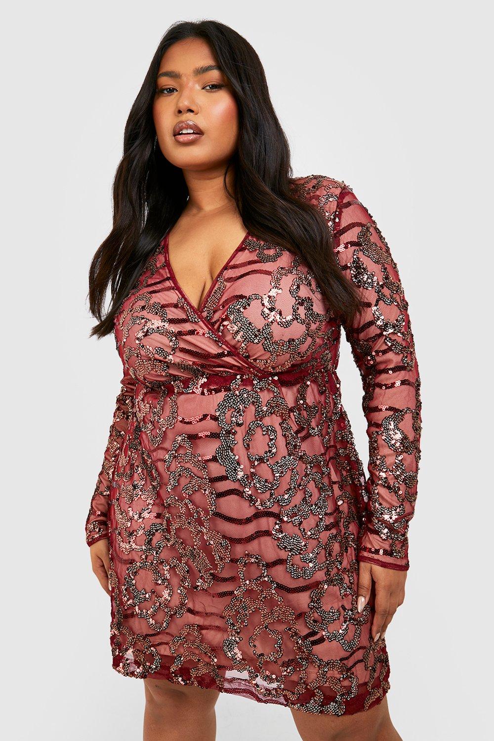 plus size glitter dresses uk