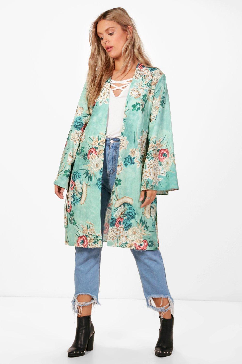 boohoo curve kimono