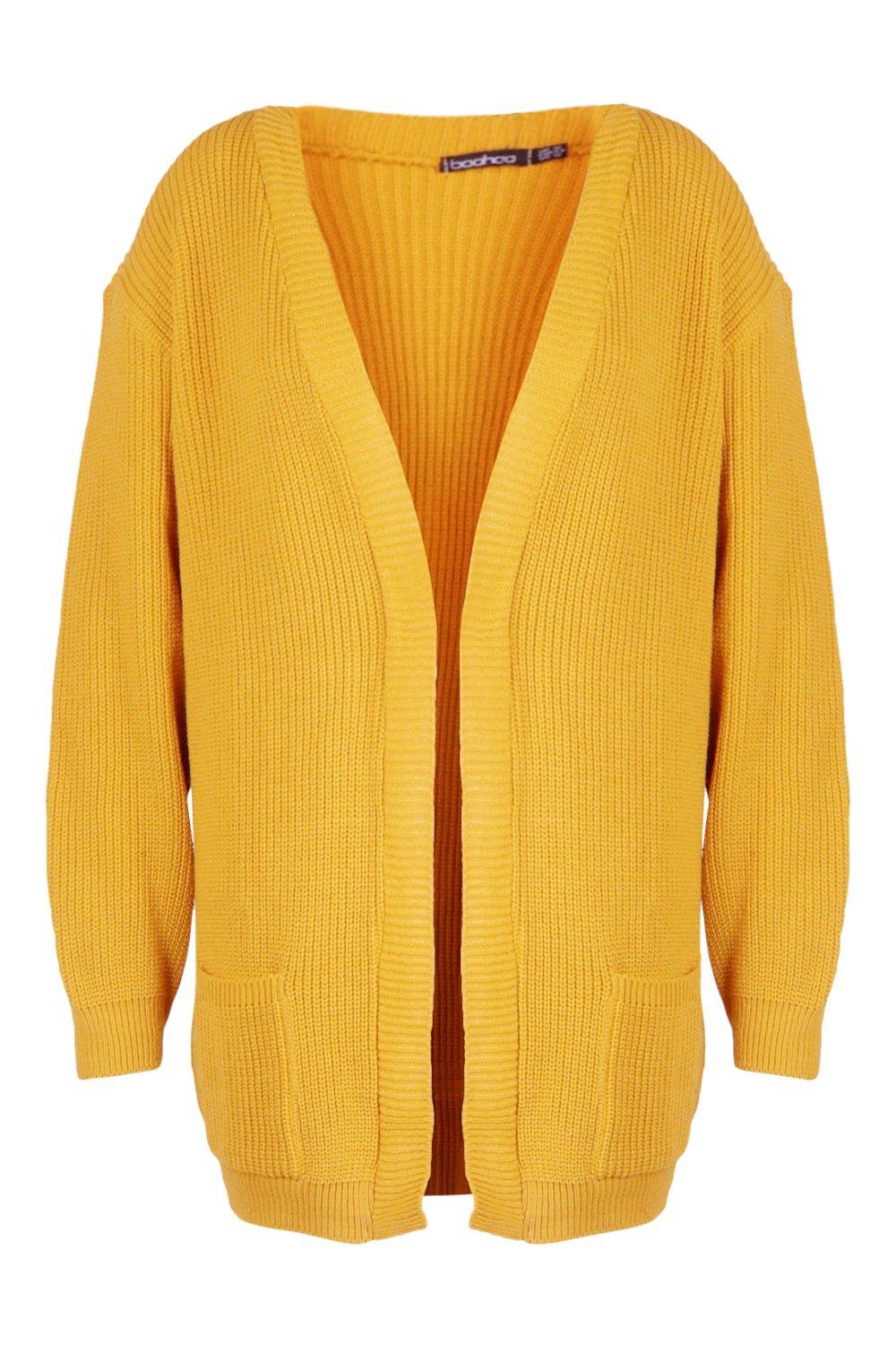 Boohoo on sale mustard cardigan