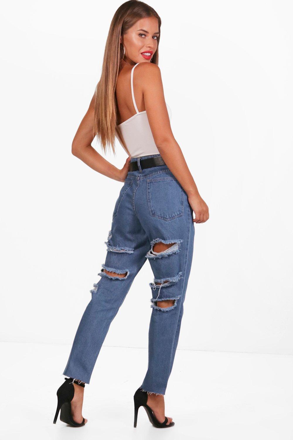 jeans ripped in the back