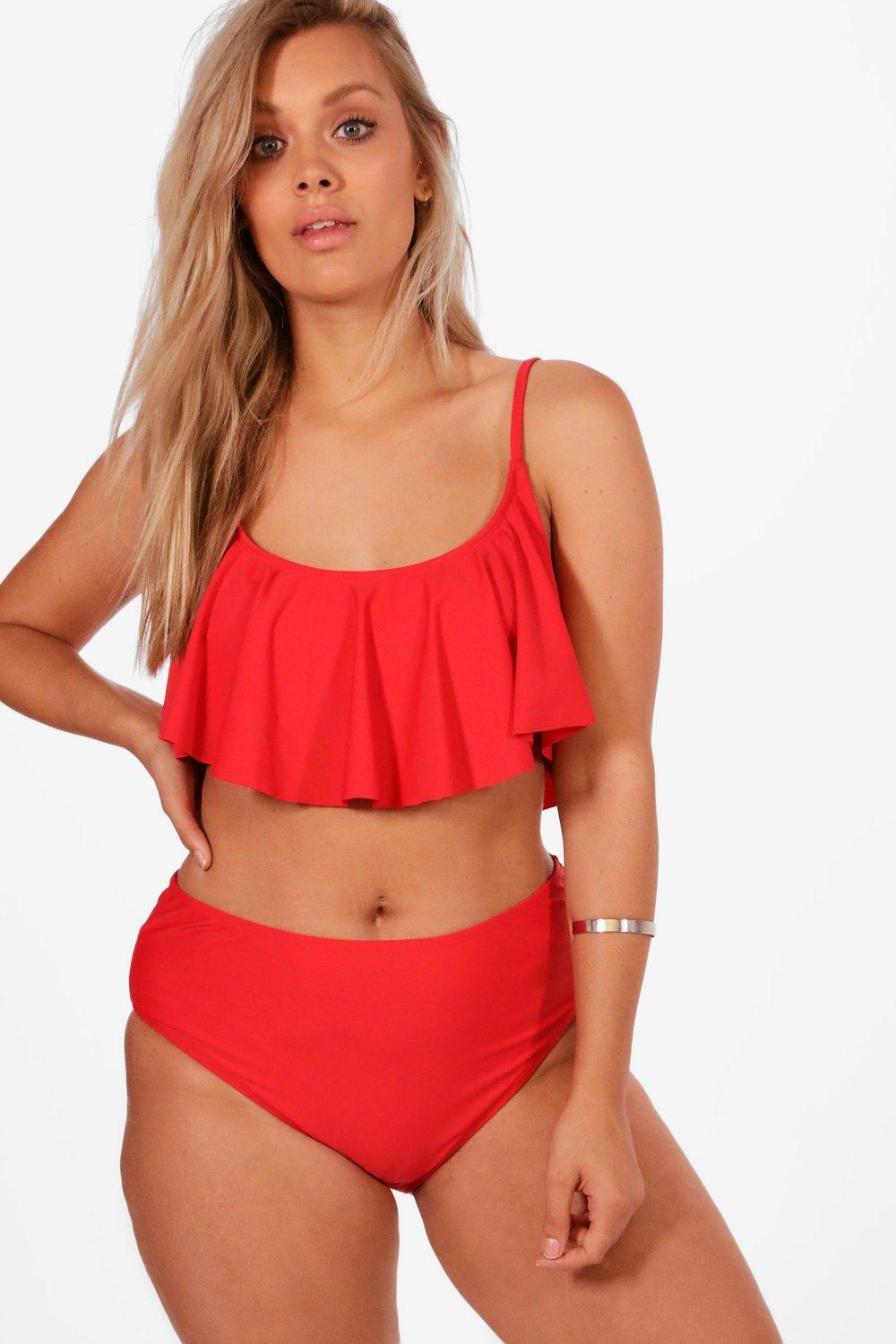 Frill bikini top uk online