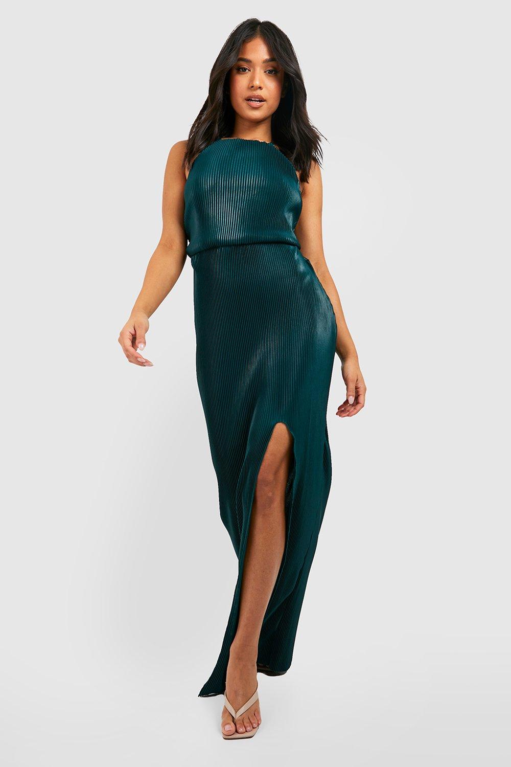 petite thigh split maxi dress