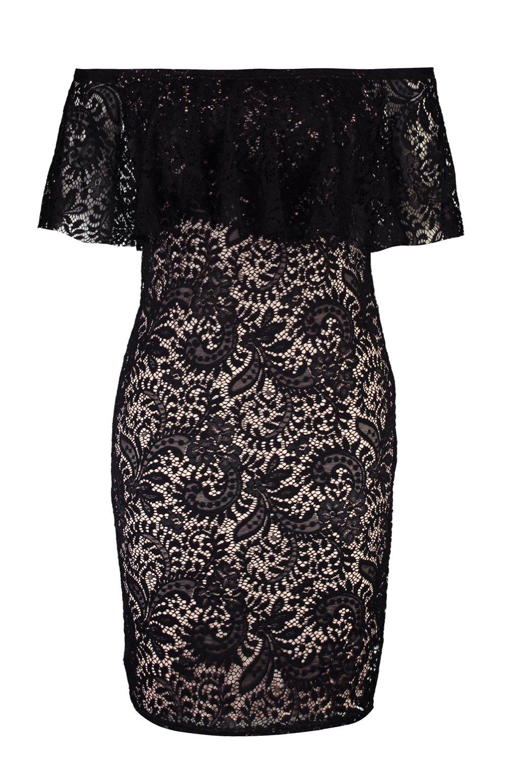 double layer lace midi dress