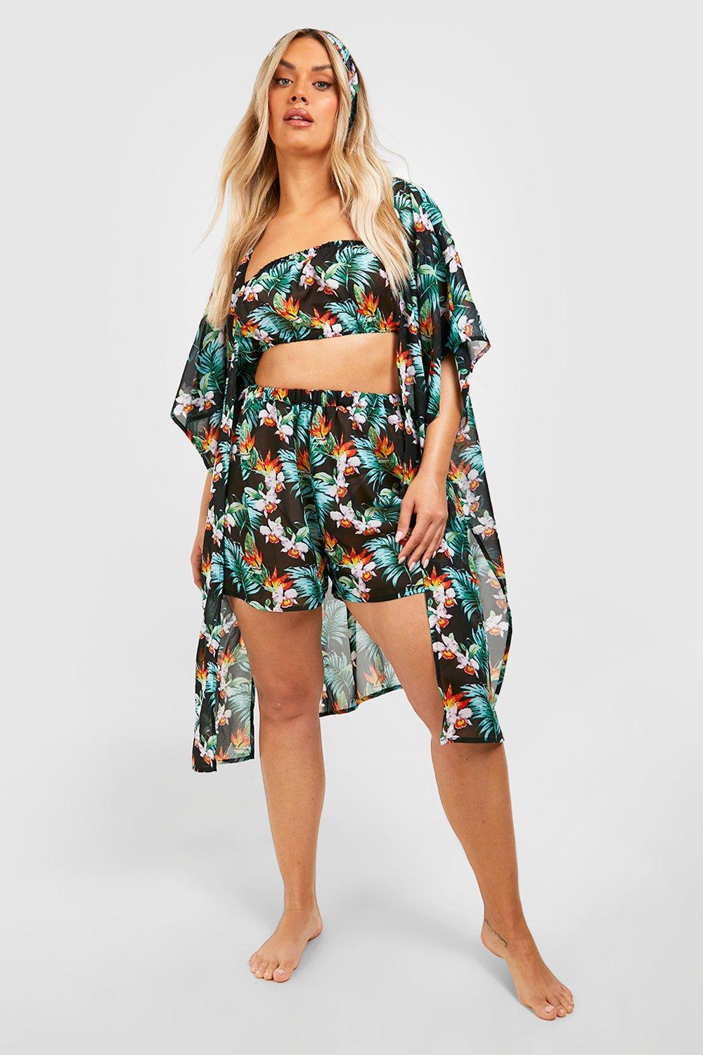 boohoo plus beachwear