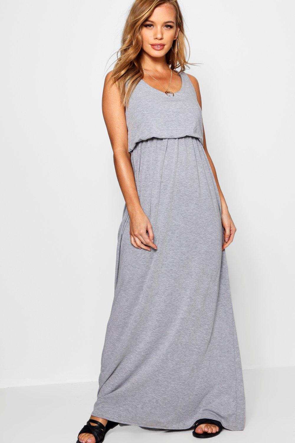 boohoo racer back maxi dress