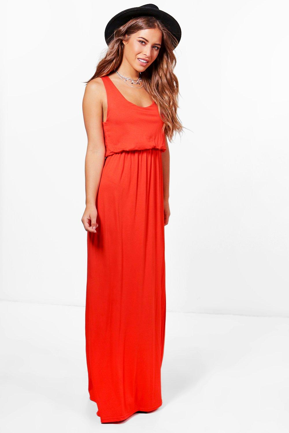 boohoo racer back maxi dress