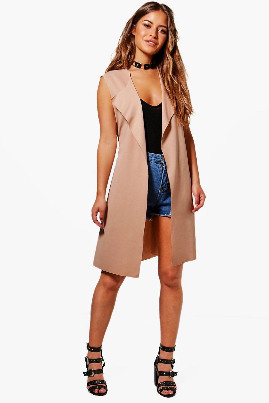 Petite Rebecca Sleeveless Belted Duster image number 1