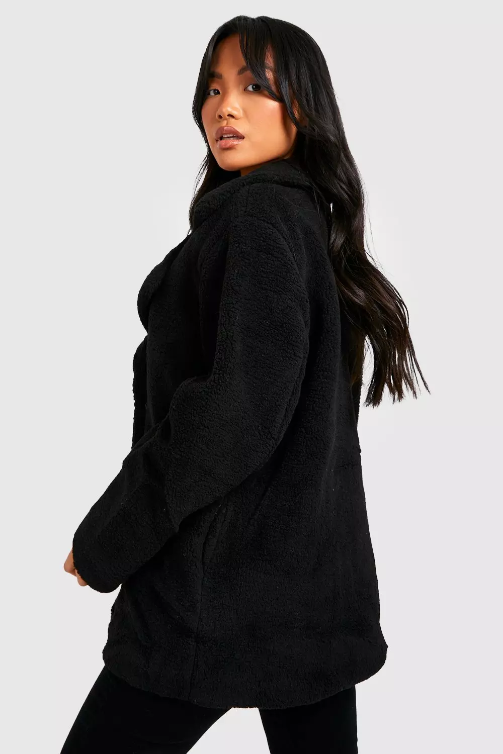 Black teddy outlet coat petite