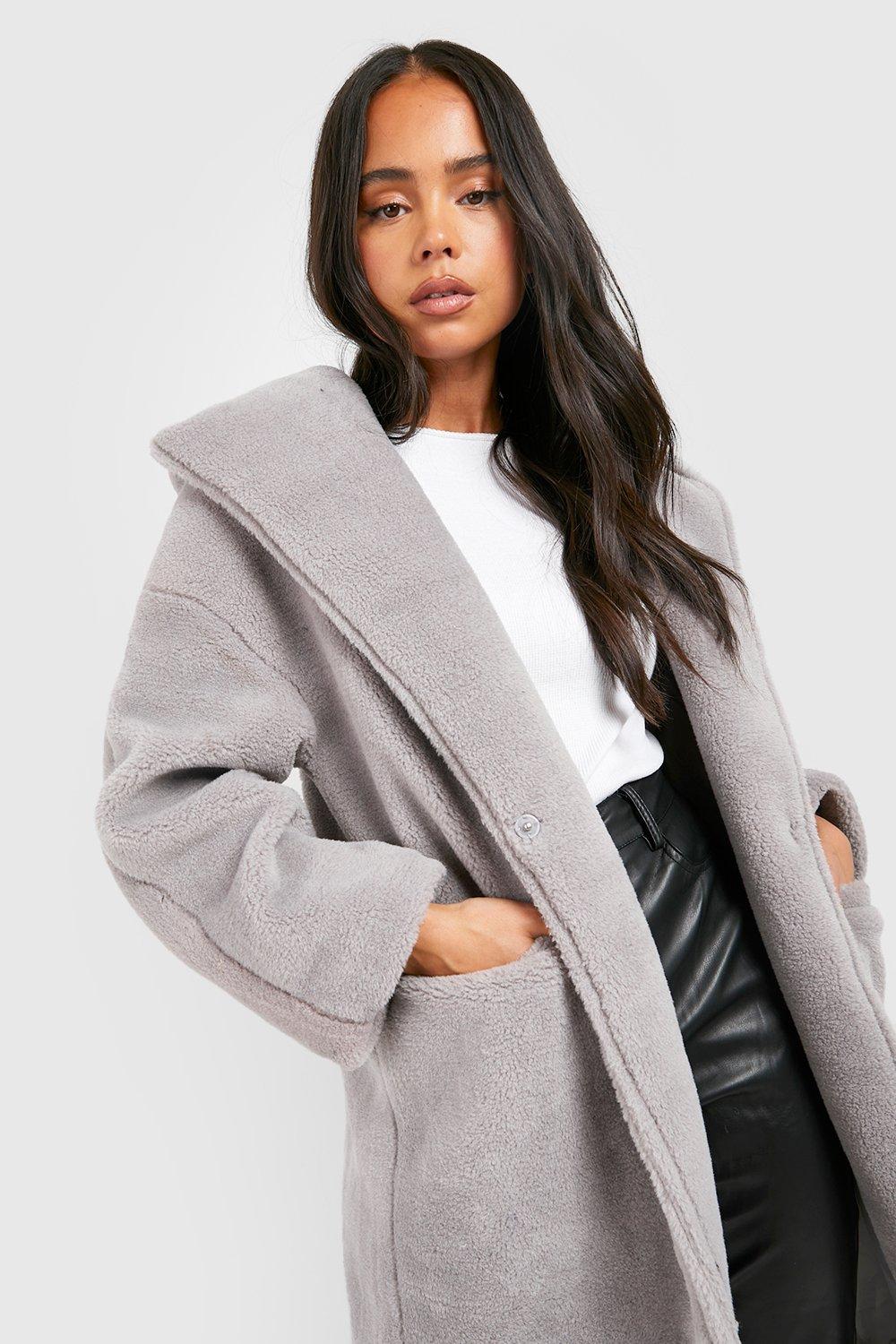 Oversized hooded hot sale coat