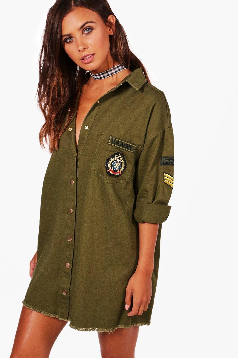 military shirt dress