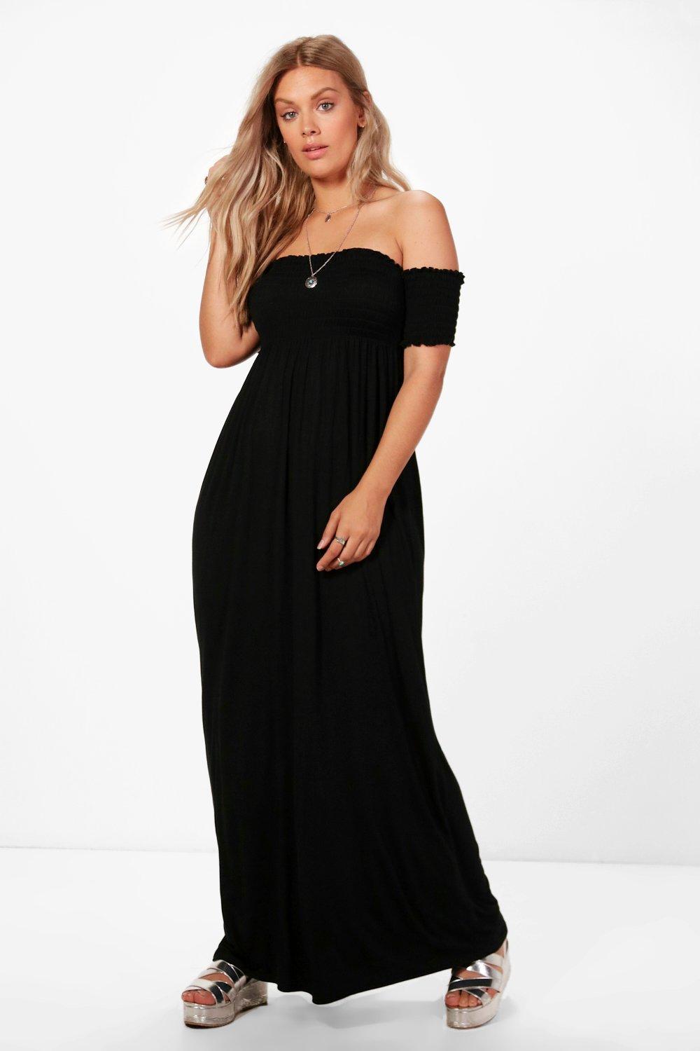 shirred maxi dress with straps