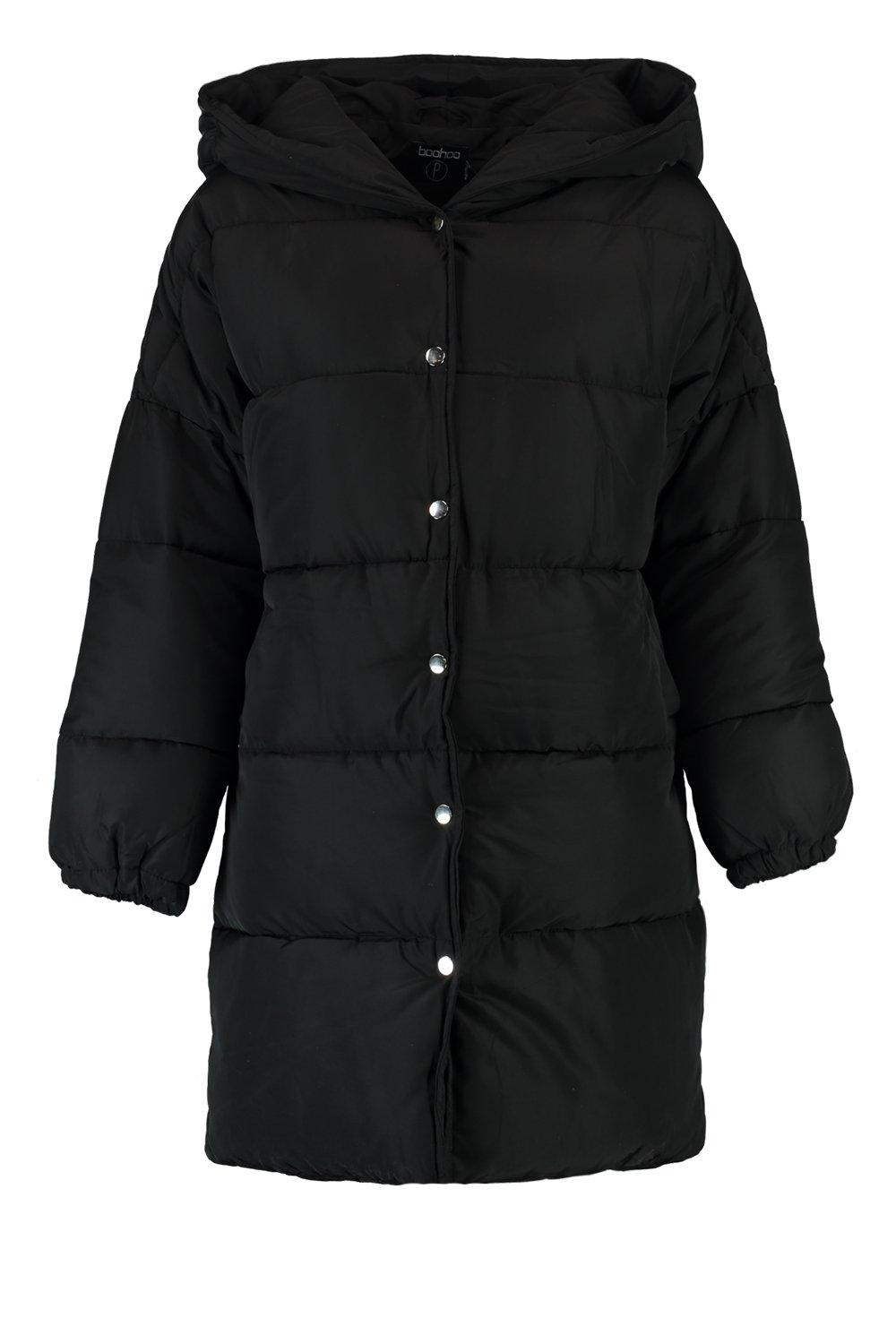 Petite hooded dip sales back padded coat