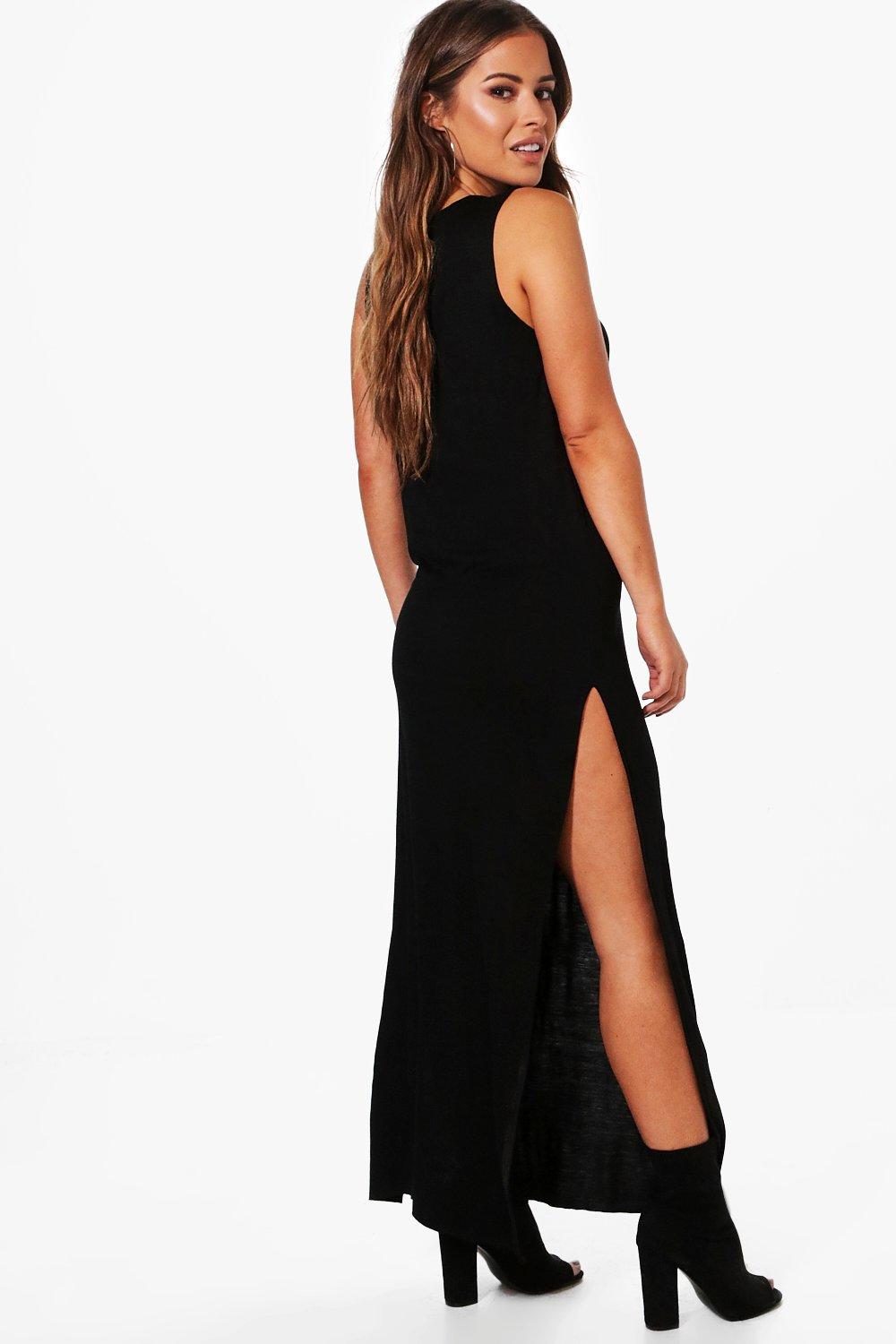 black mesh long skirt