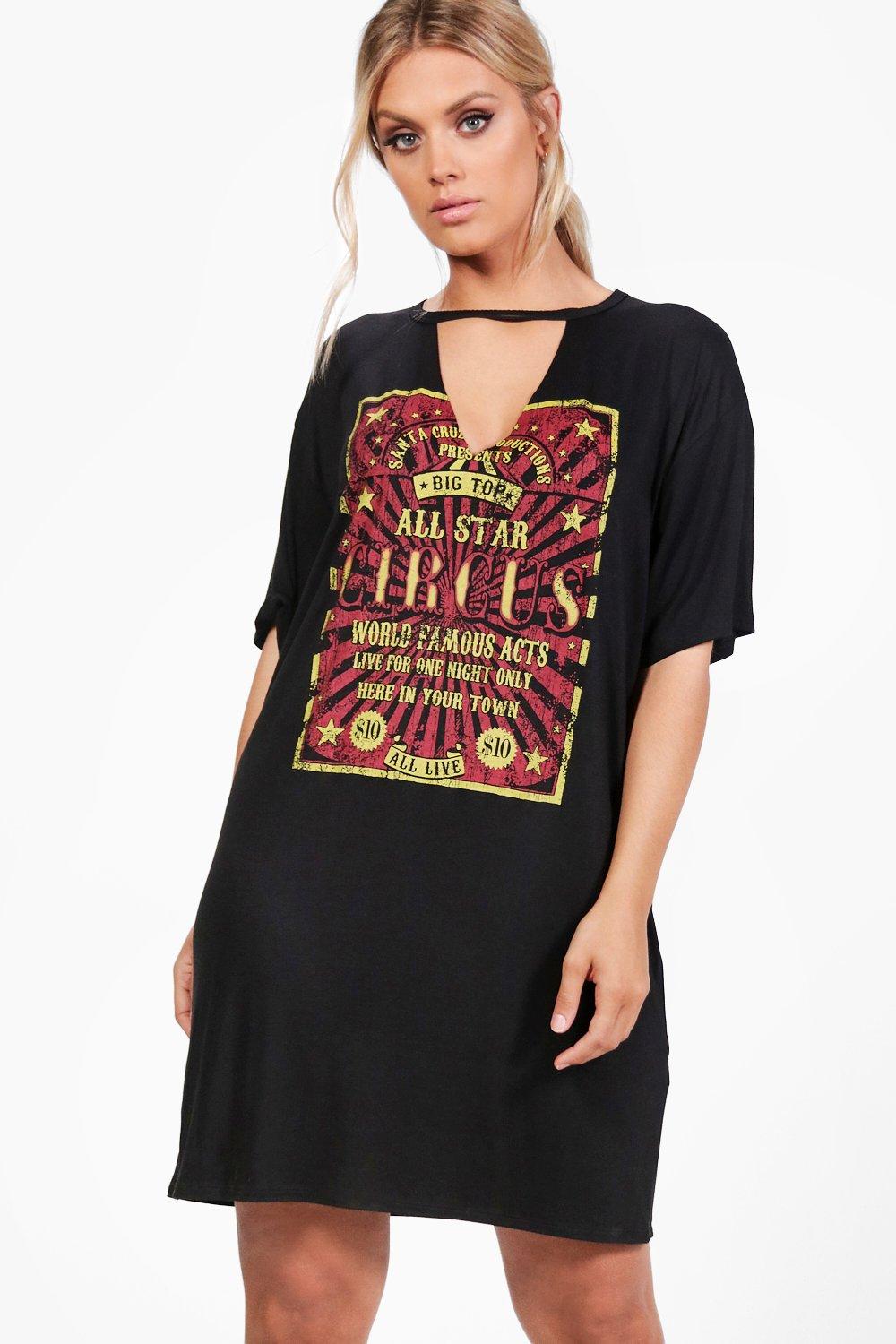 choker t shirt dress