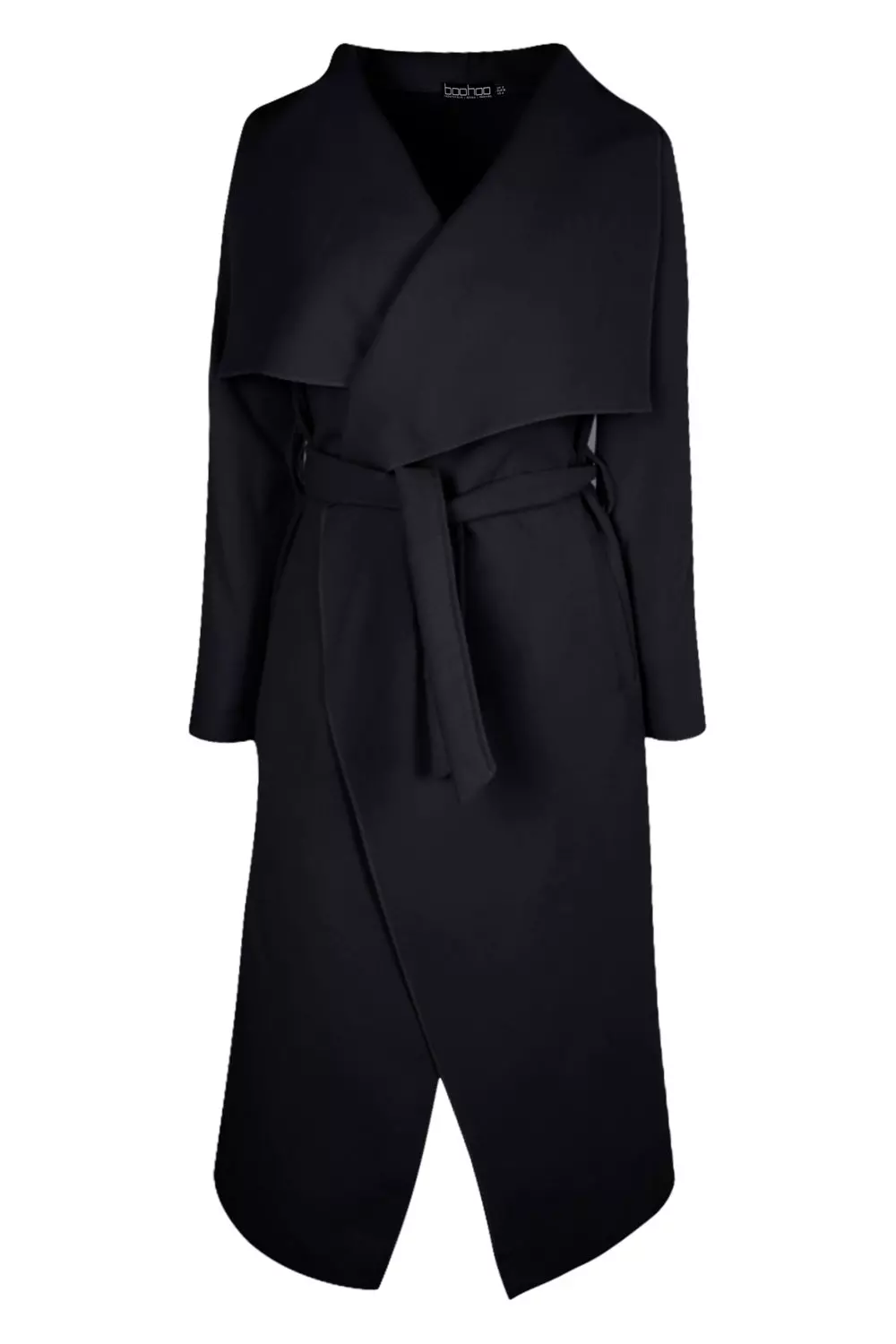 Black waterfall coat petite hotsell