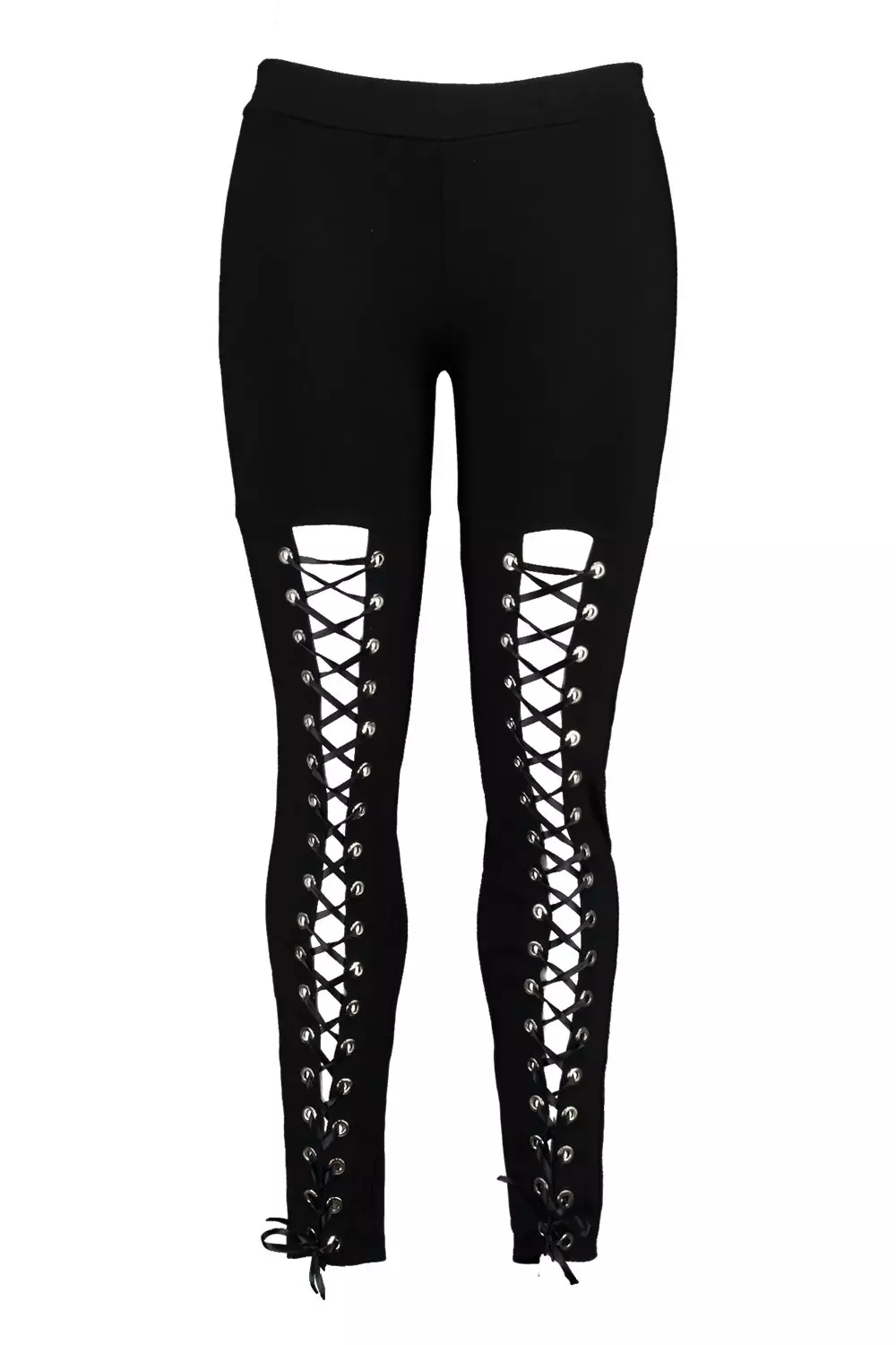 Plus lace shop up leggings