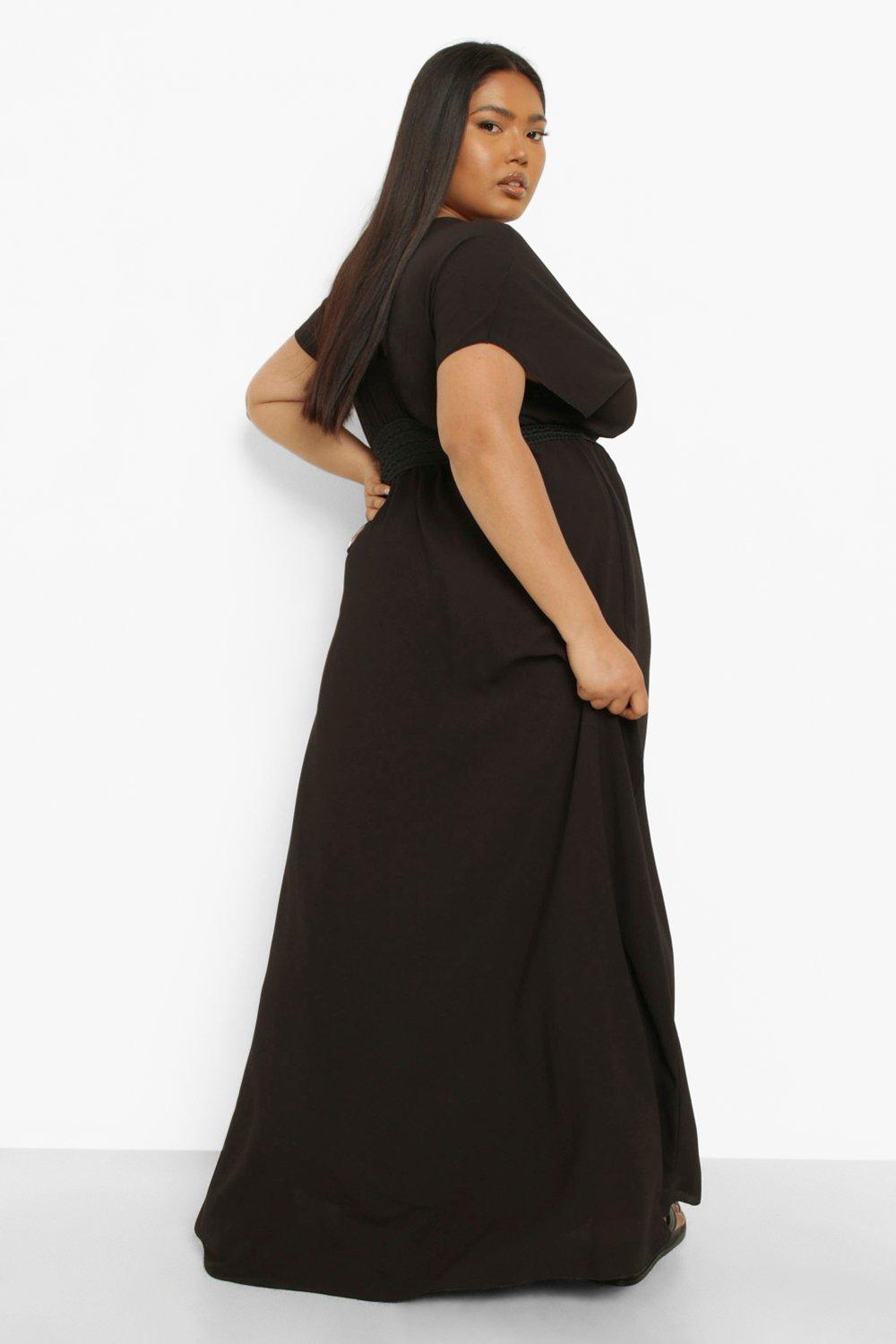 plus black maxi dress