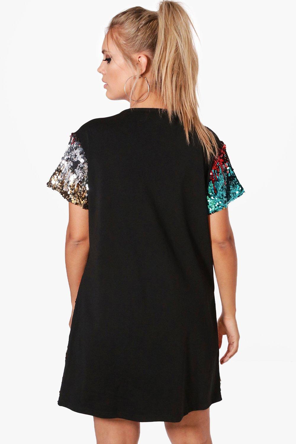Plus Lily Festival Sequin Dress boohoo