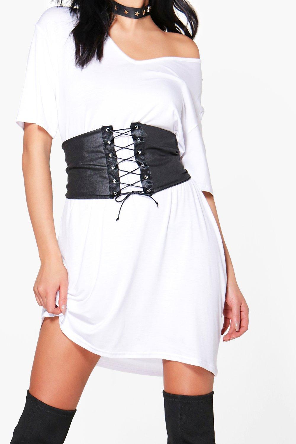 corset belt t shirt dress