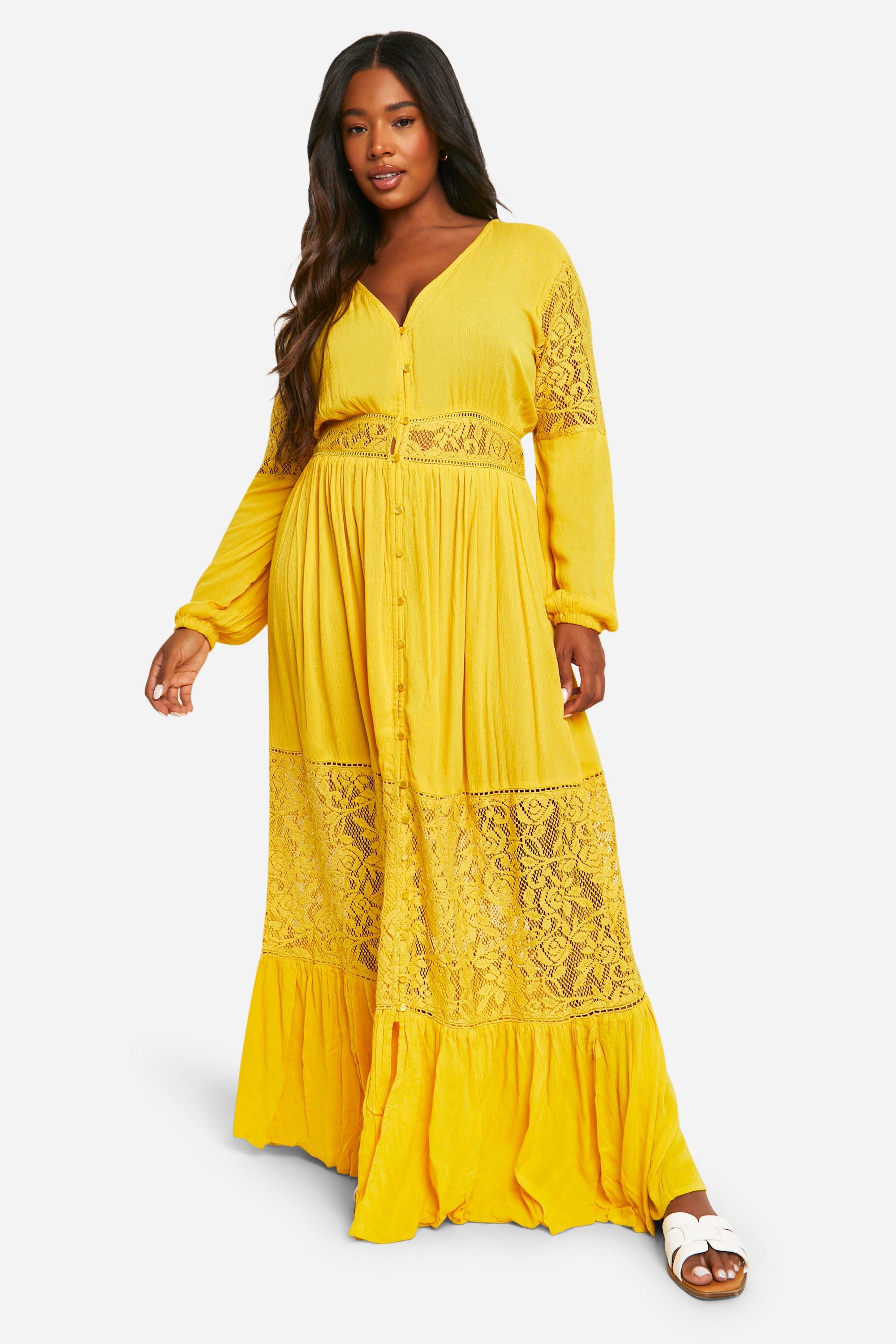 yellow dress boohoo