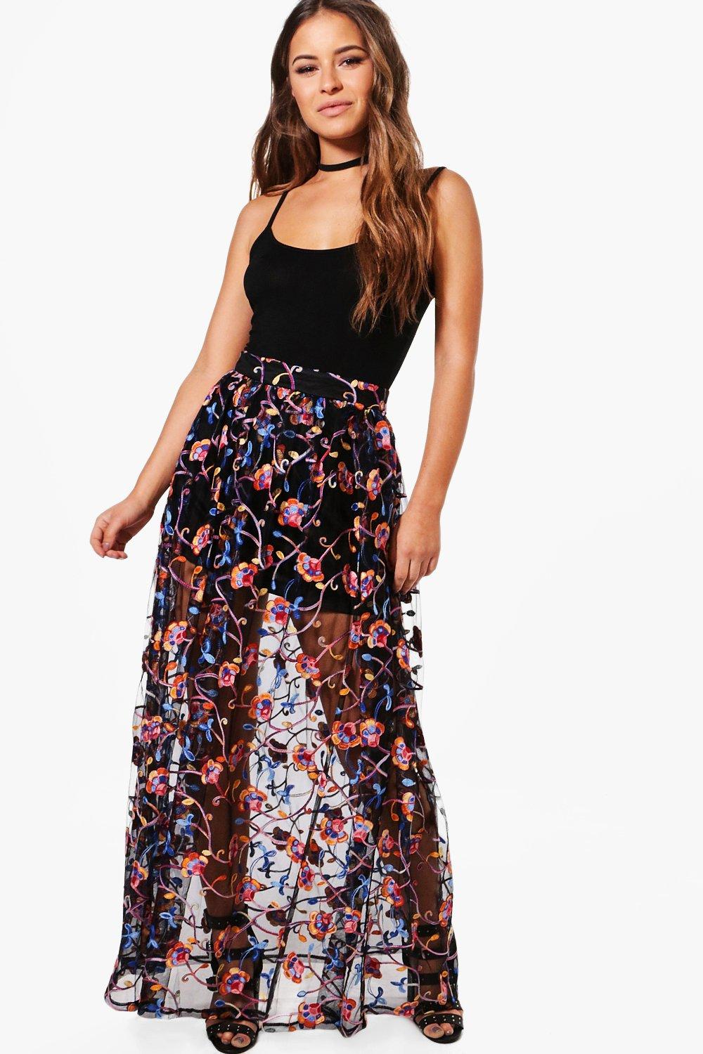 boohoo petite maxi skirt