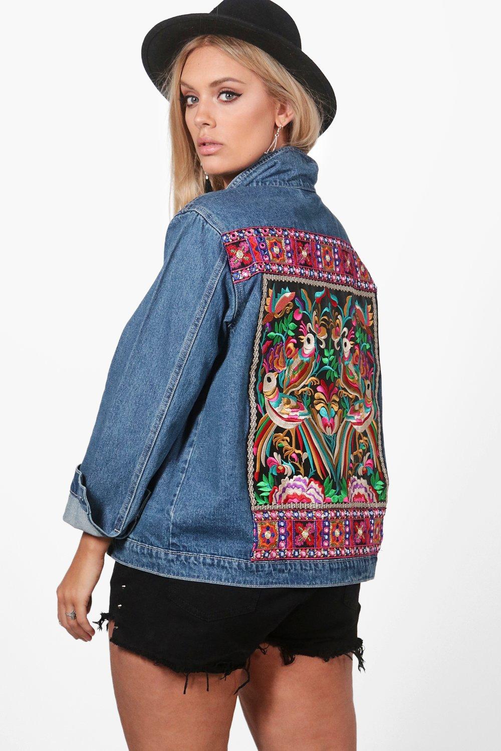 embroidered denim jacket