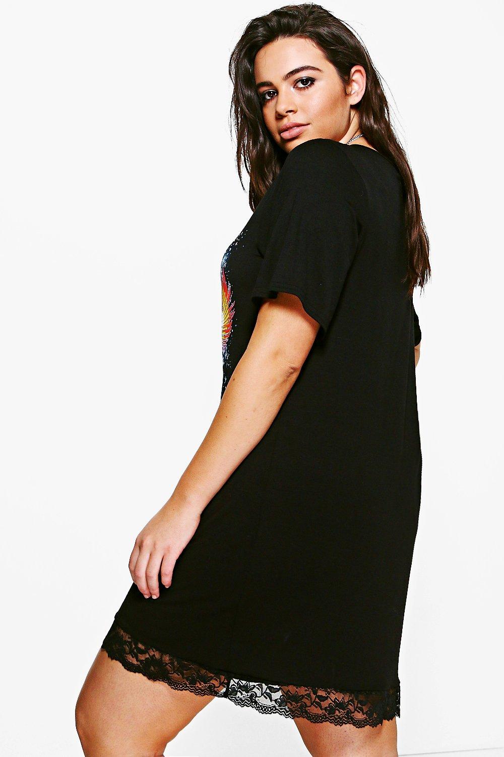 Lace trim outlet shirt dress