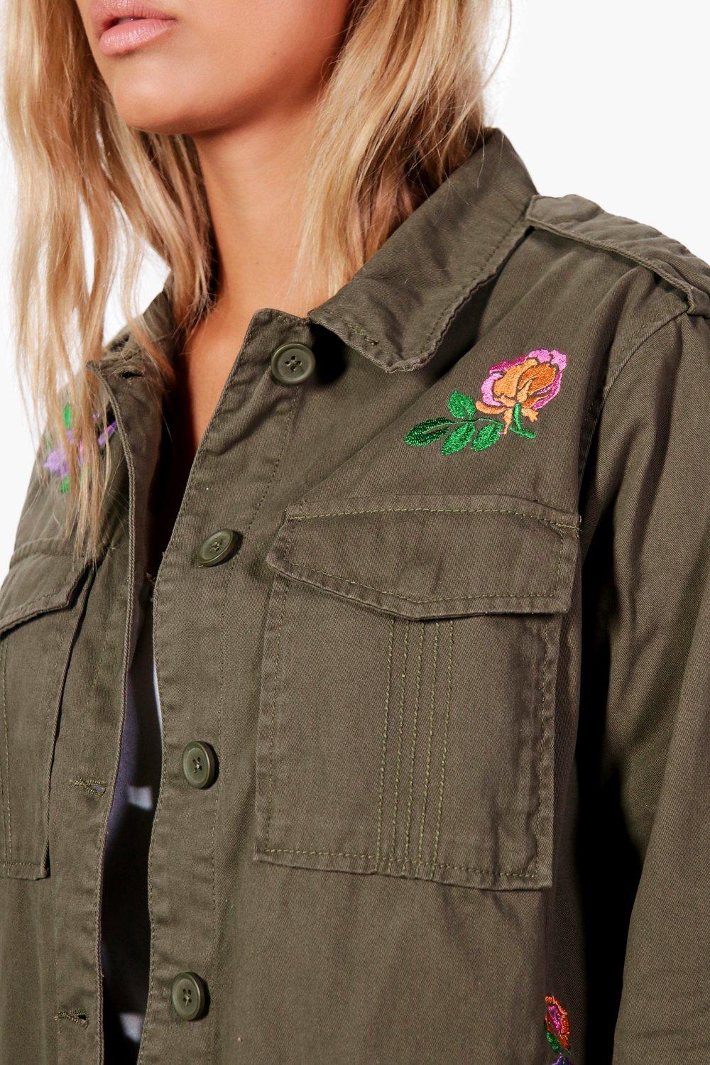 embroidered twill jacket