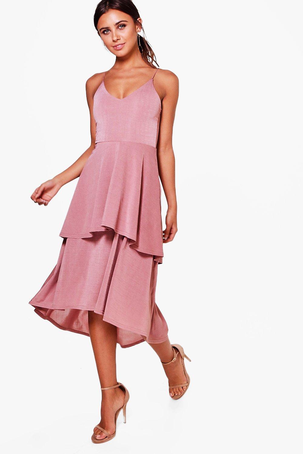 boohoo dusty pink dress