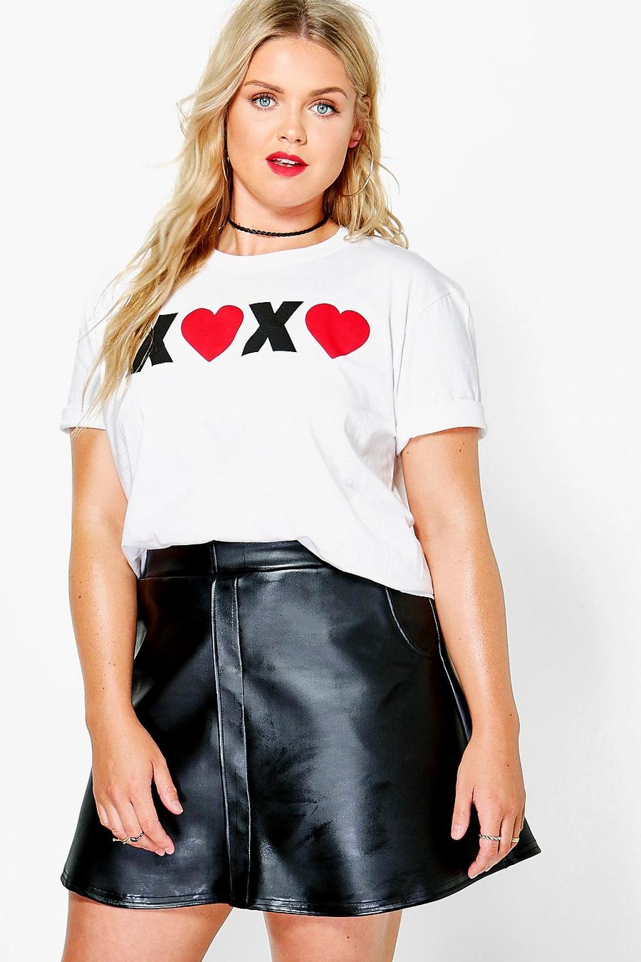 Camiseta con eslogan “XOXO” Plus image number 1