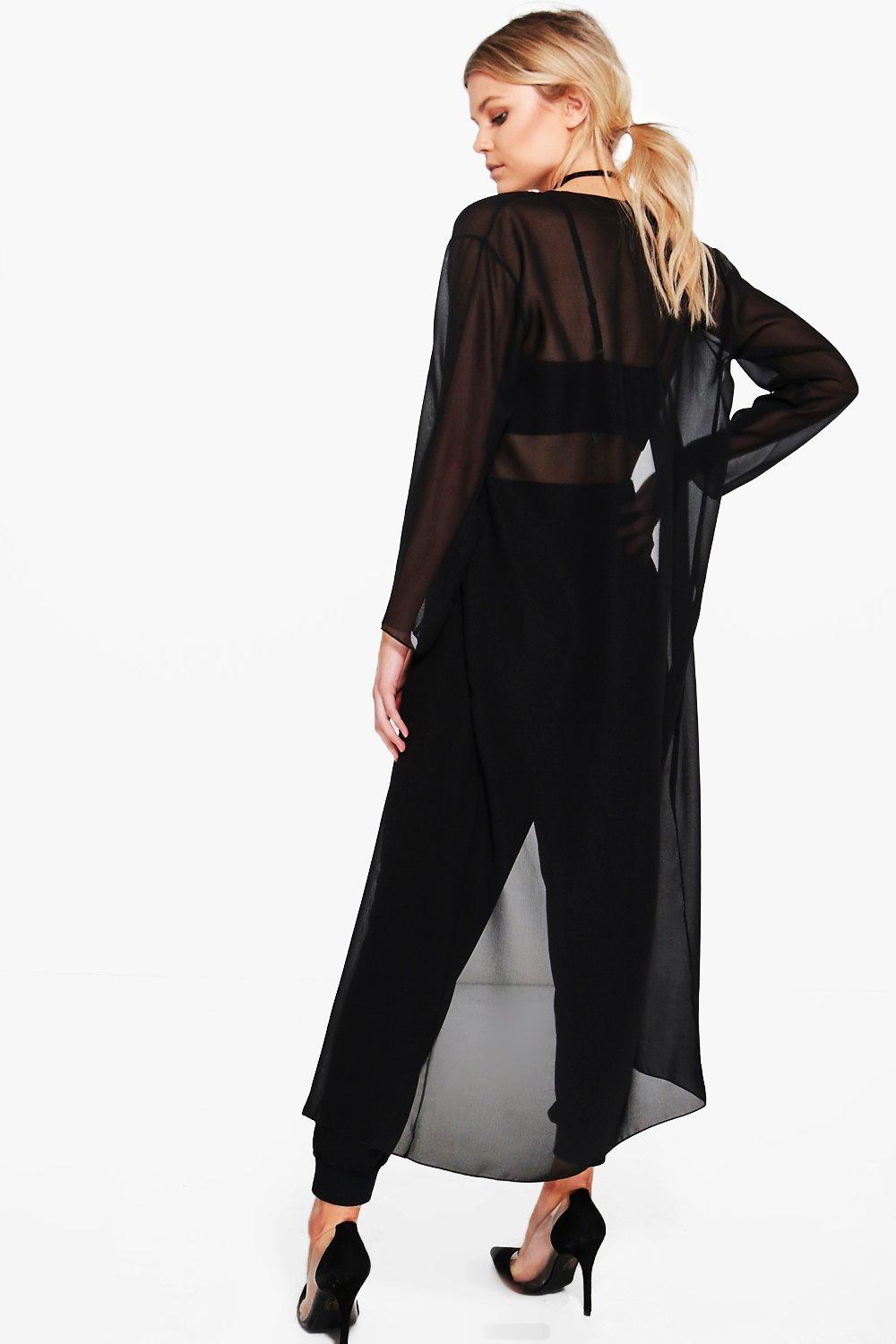 Long sheer hotsell chiffon duster