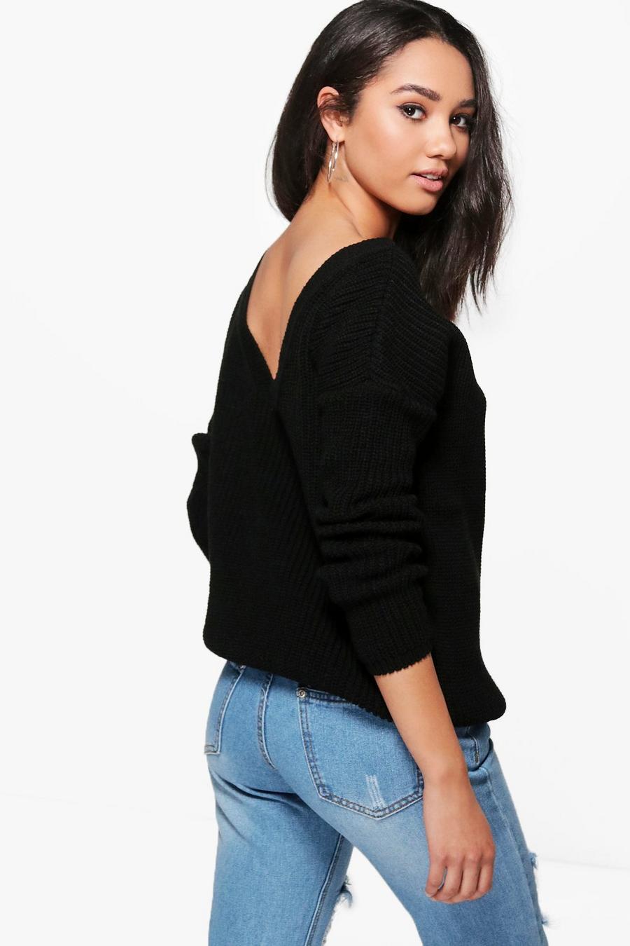 Petite Open Back Sweater image number 1