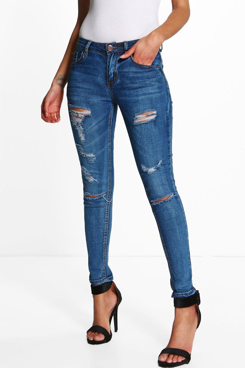 mid rise petite skinny jeans