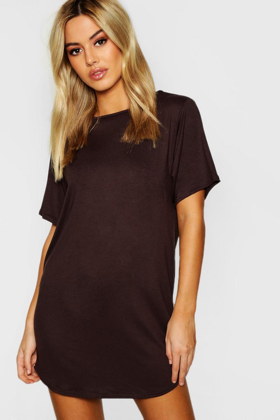 Petite T-Shirt-Kleid, Schokoladenbraun image number 1