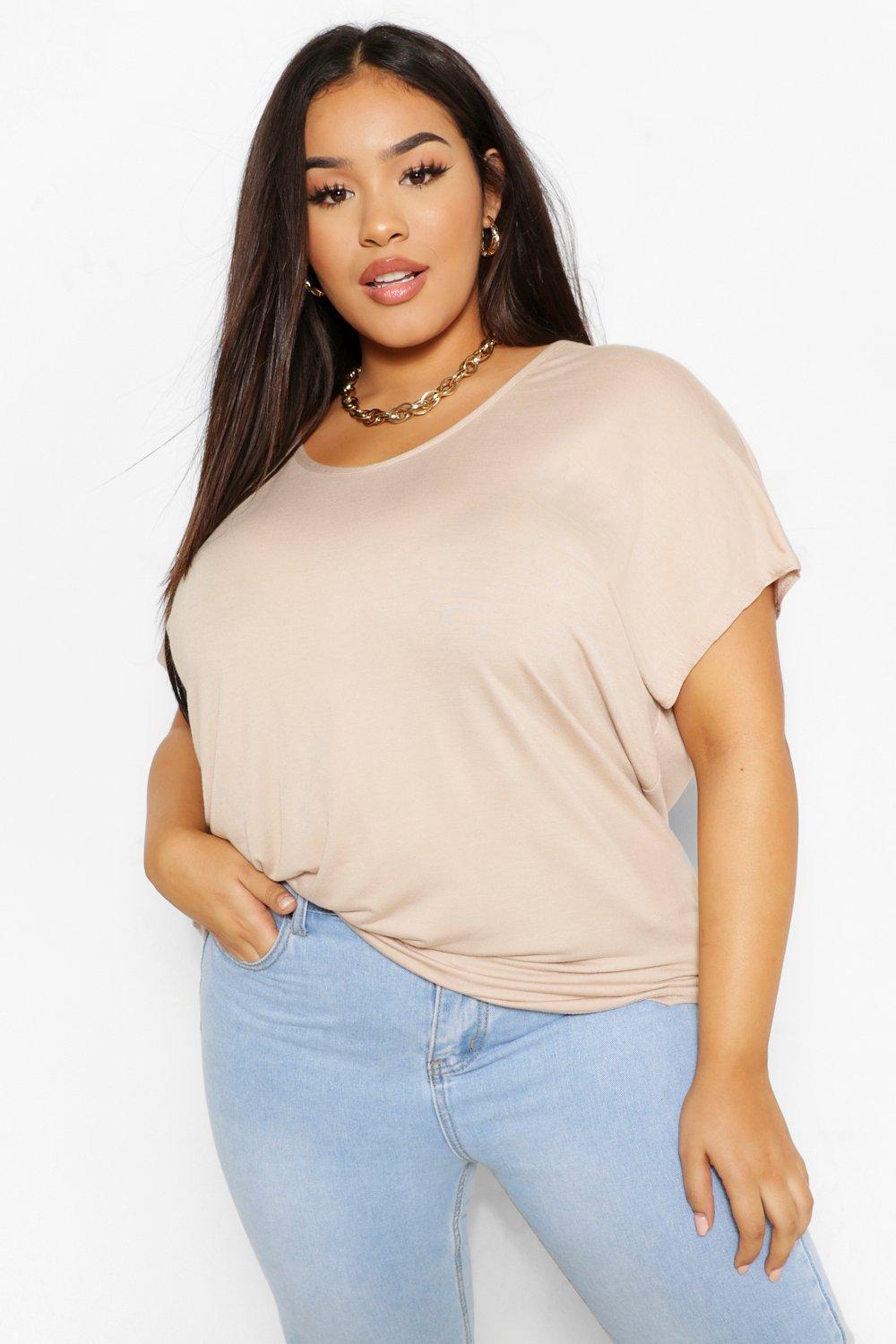 boohoo plus t shirts