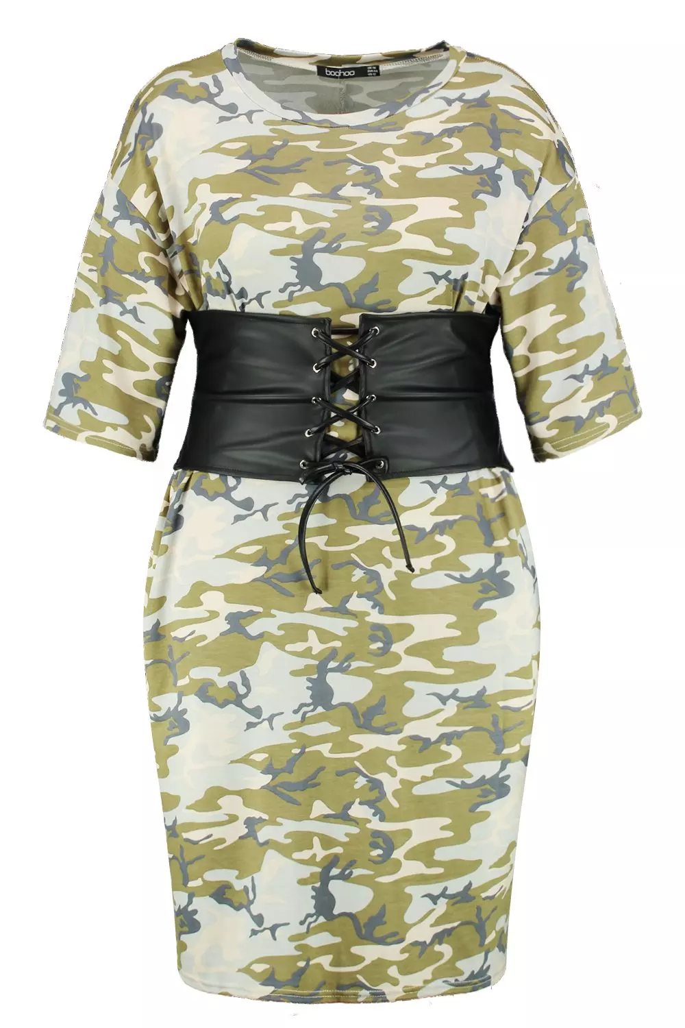 Plus size camo t shirt dress best sale