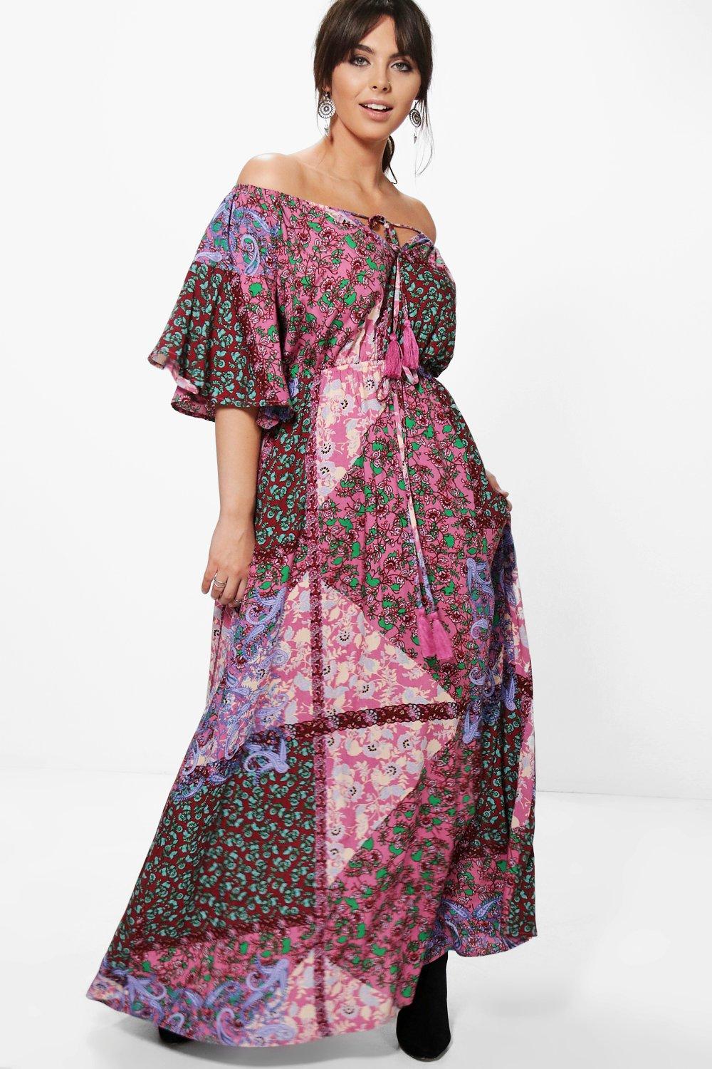 laura printed maxi dress