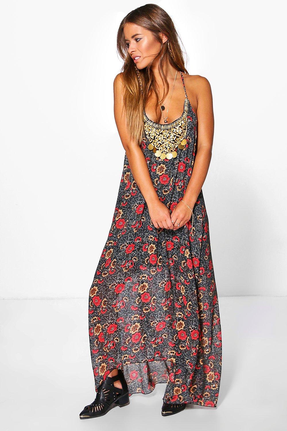 floral hanky hem dress