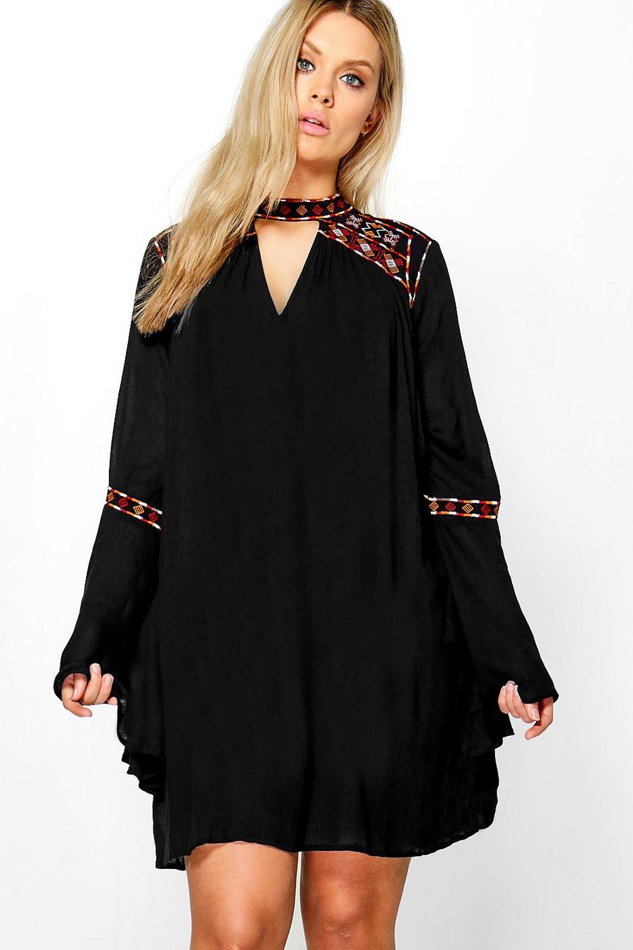 Plus Danni Embroidered Swing Dress image number 1