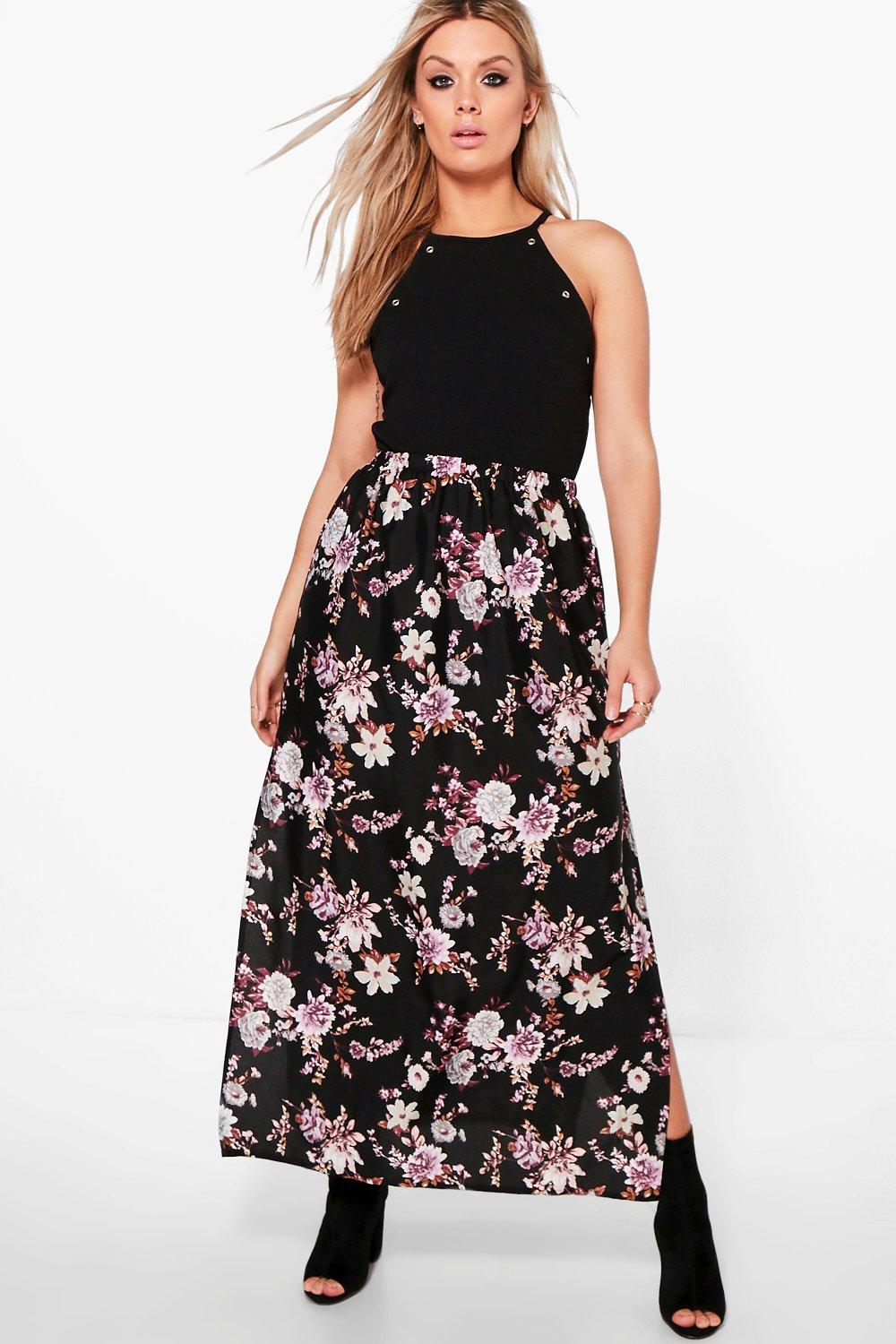 floral maxi skirt