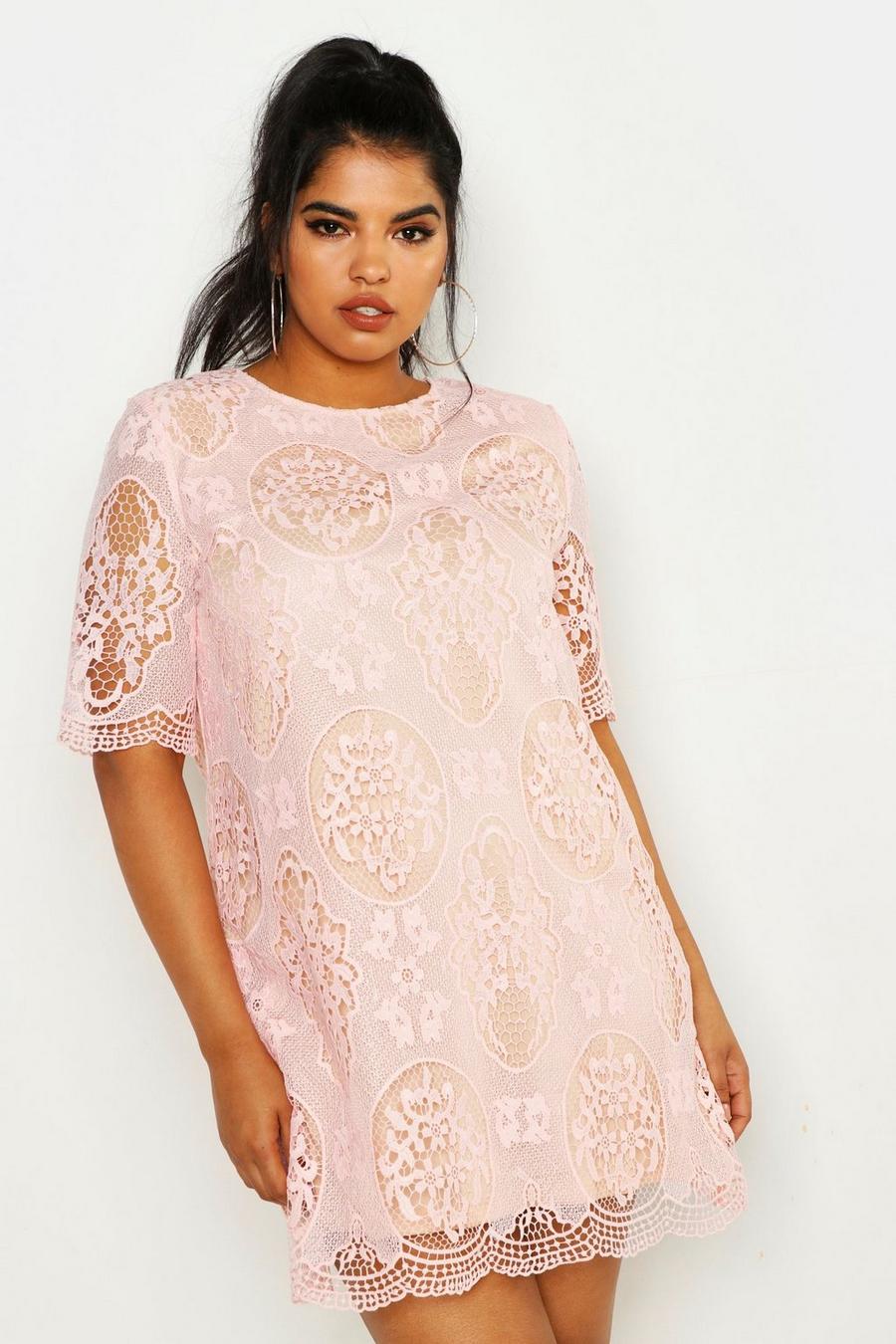 Blush Plus  All Over Lace Shift Dress image number 1