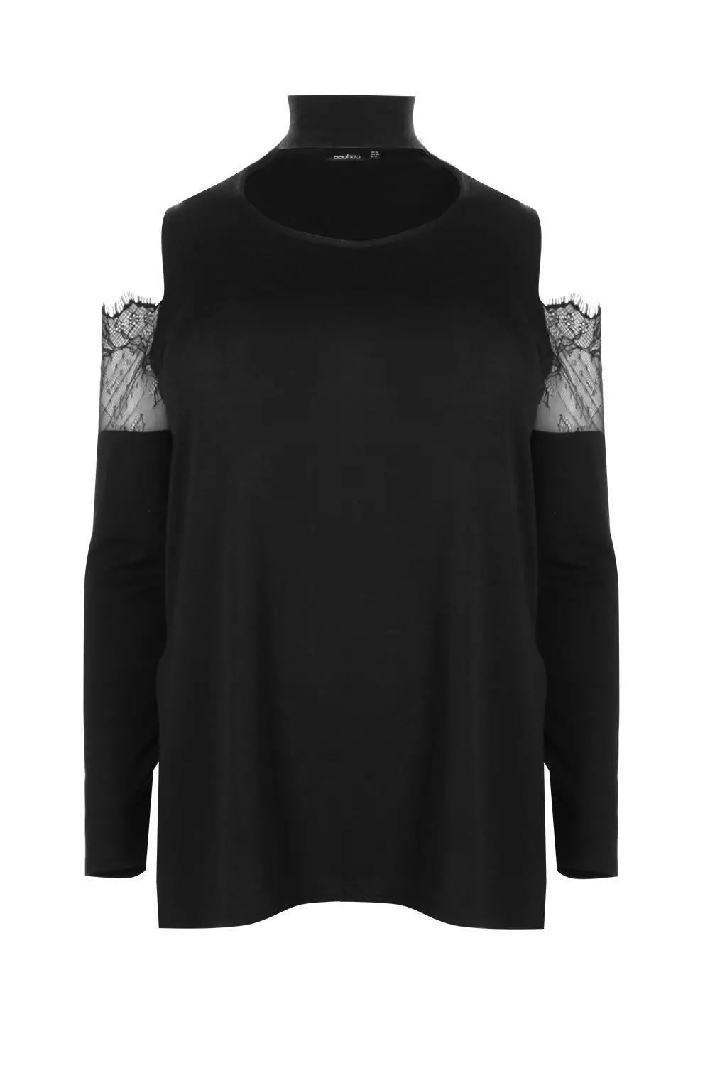 Black Plus Lace Open Shoulder Jumper alternative image