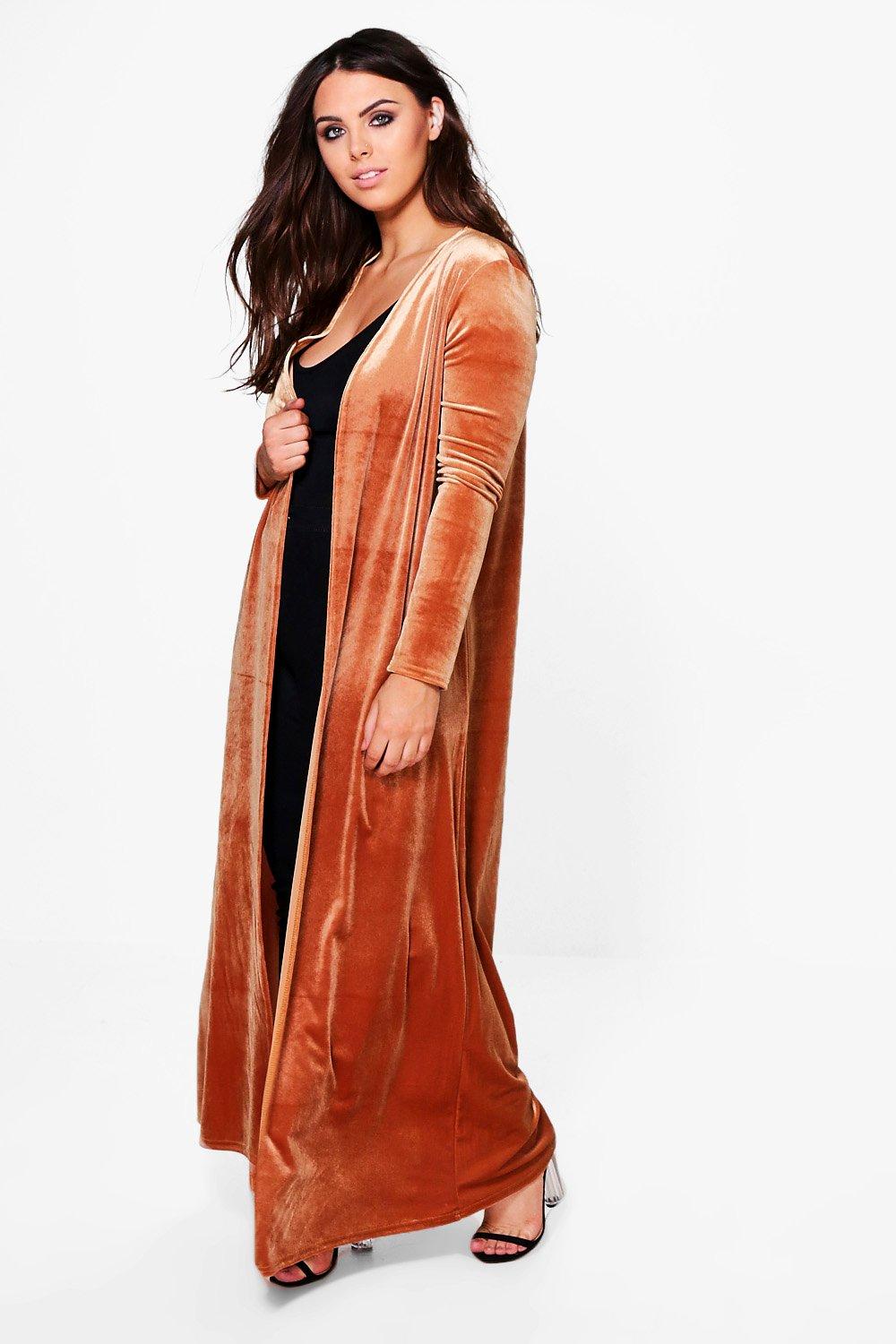 Long Silk Velvet Duster Long Cardigan Jacket Velvet Duster Coat