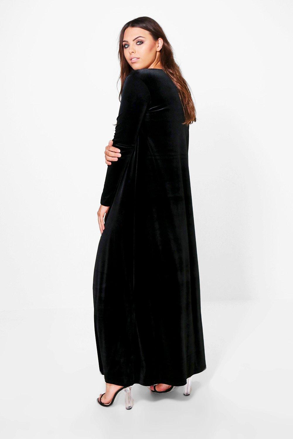 Black Velvet Duster Coat - CURVY ONLY RESTOCK (3X LEFT) - The Pink