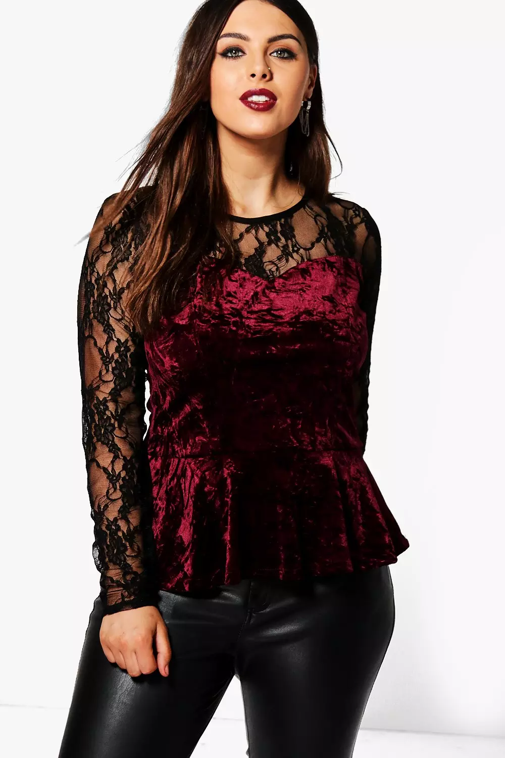 Velvet best sale peplum top